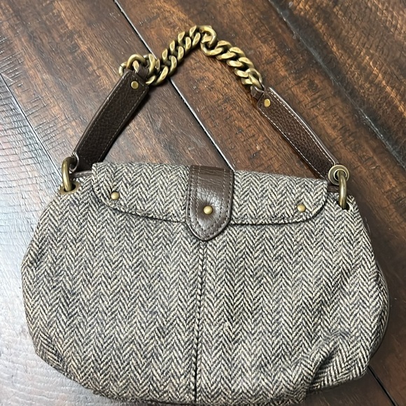 J.Crew blue wool purse with leather and chain acce
Size 6” * 9.5” - Picture 3 of 5
